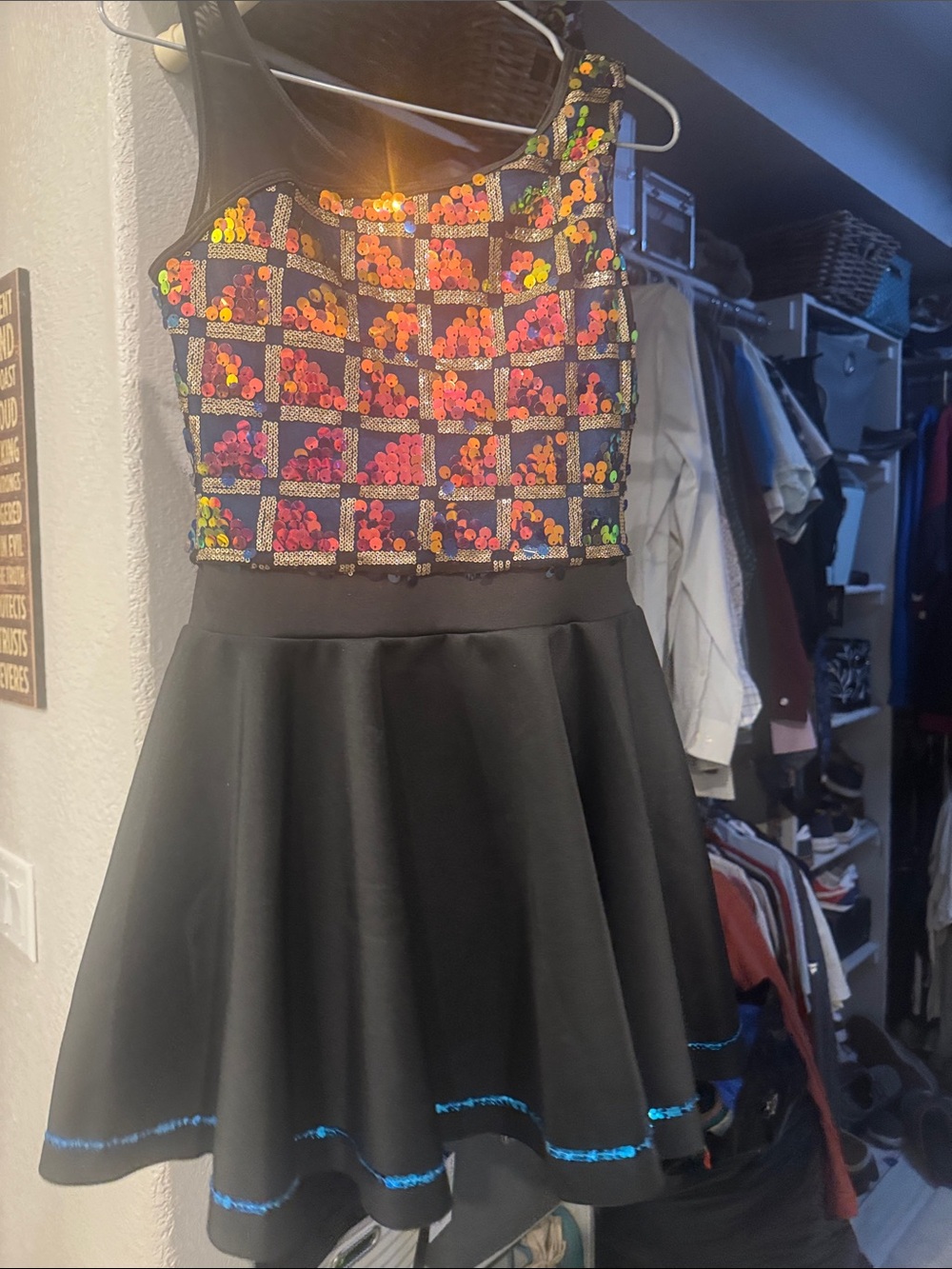 Weissman Bright Blue and Black Dancewear Bodice
